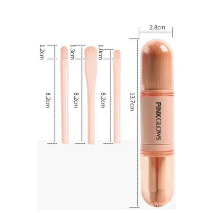 4-in-1 Mini Retractable Makeup Brush Set