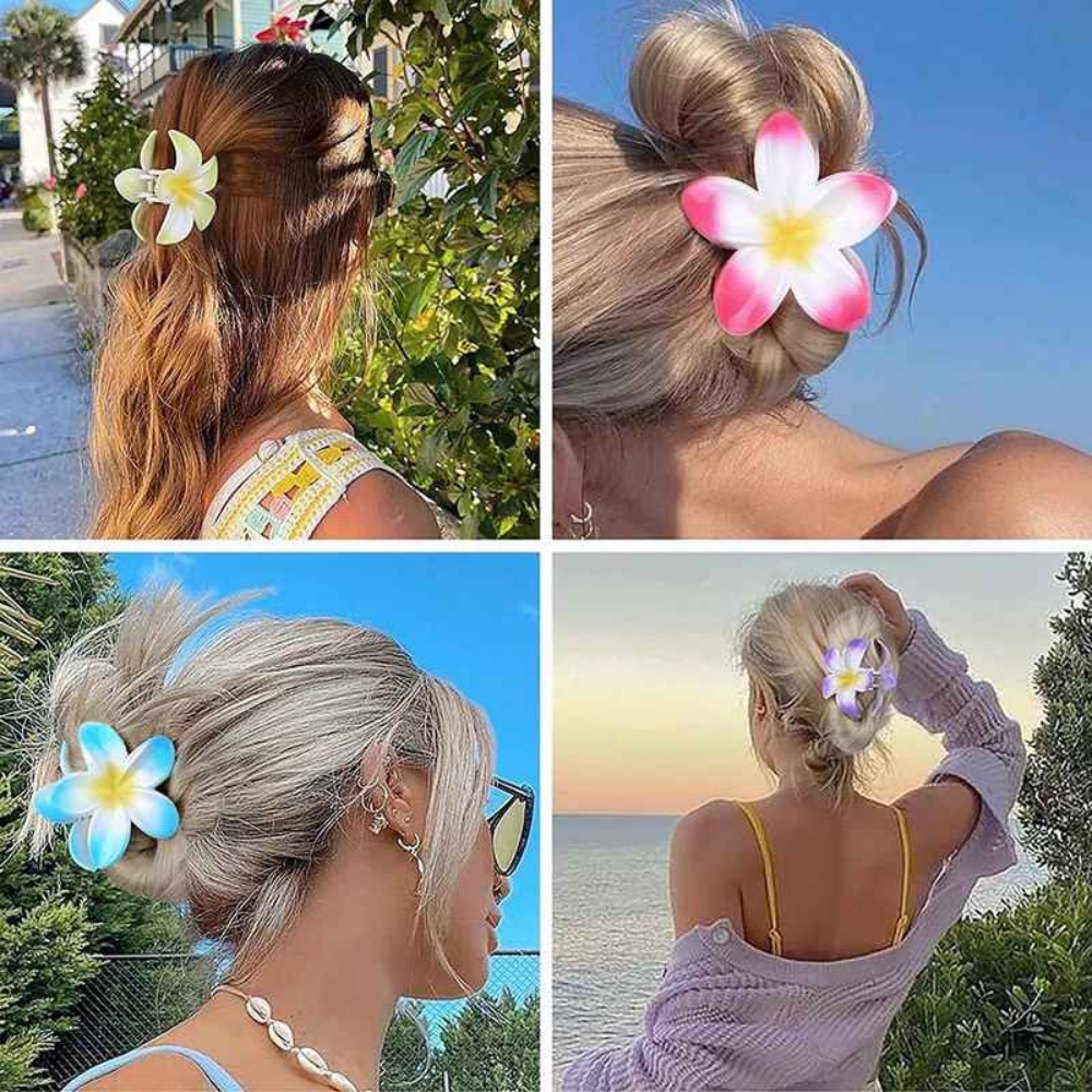 Gradient Flower Hair Clip Set