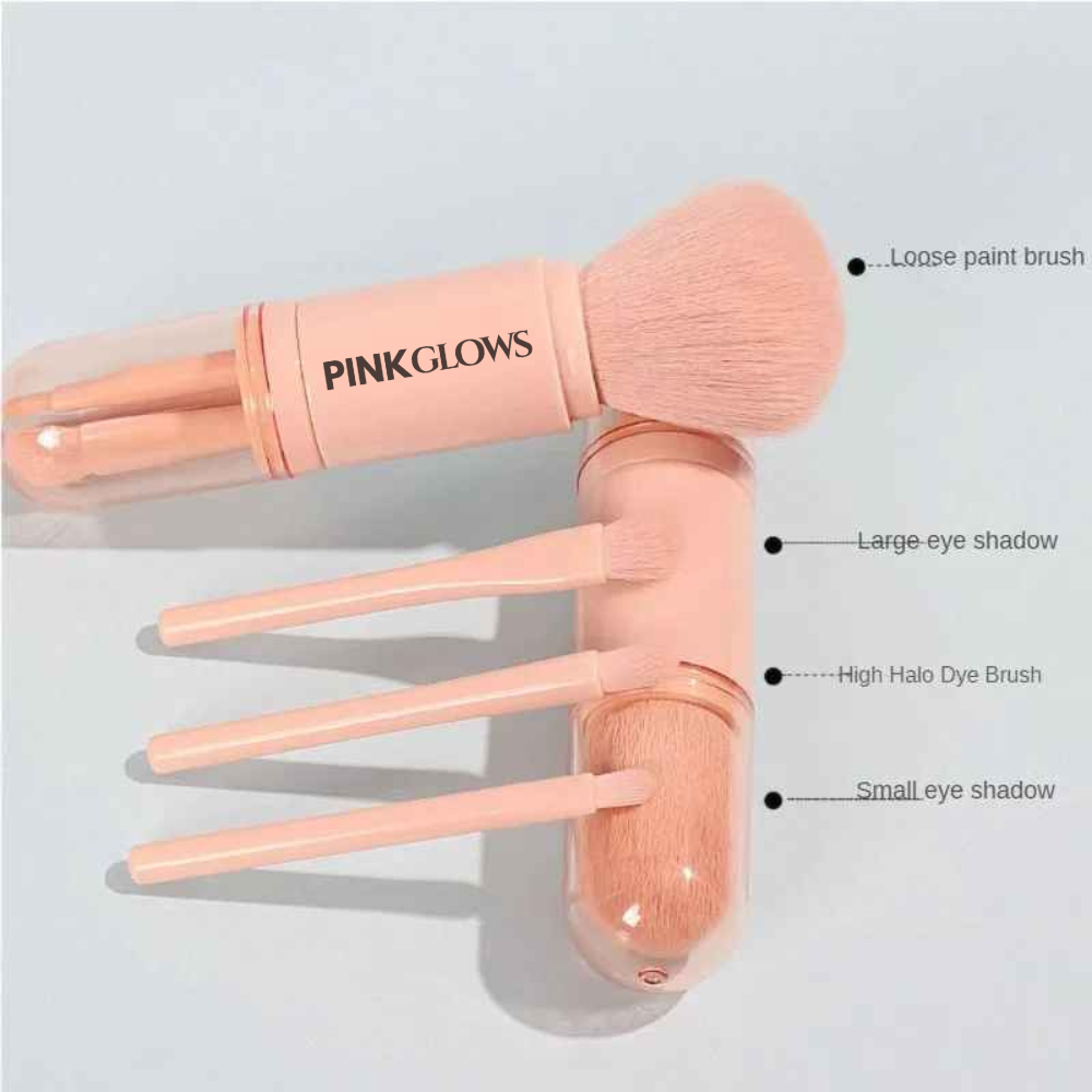 4-in-1 Mini Retractable Makeup Brush Set