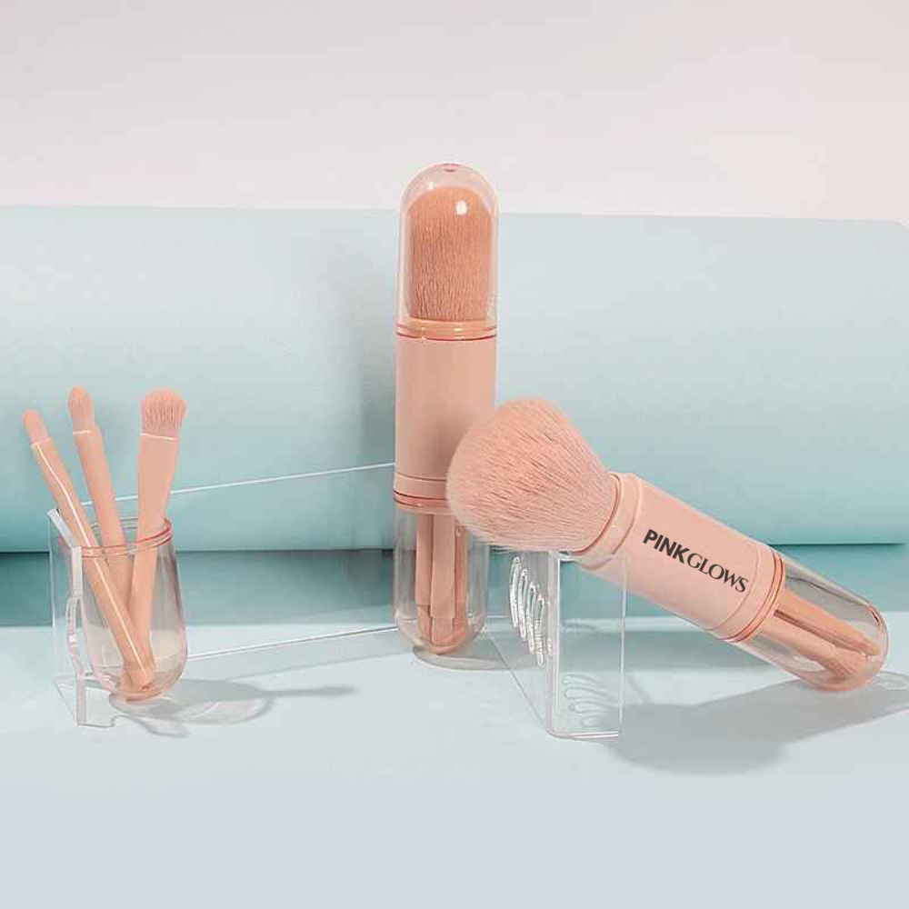 4-in-1 Mini Retractable Makeup Brush Set