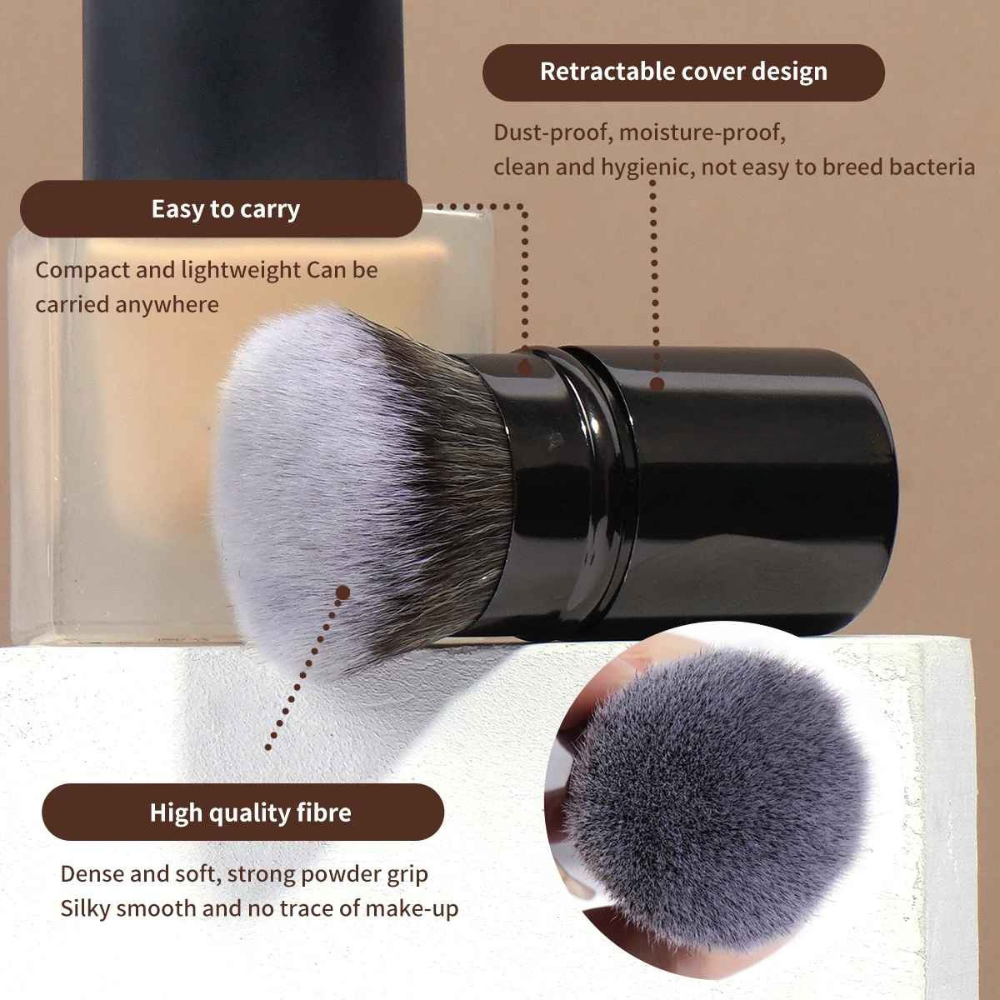 1PC Retractable Kabuki Blush Brush